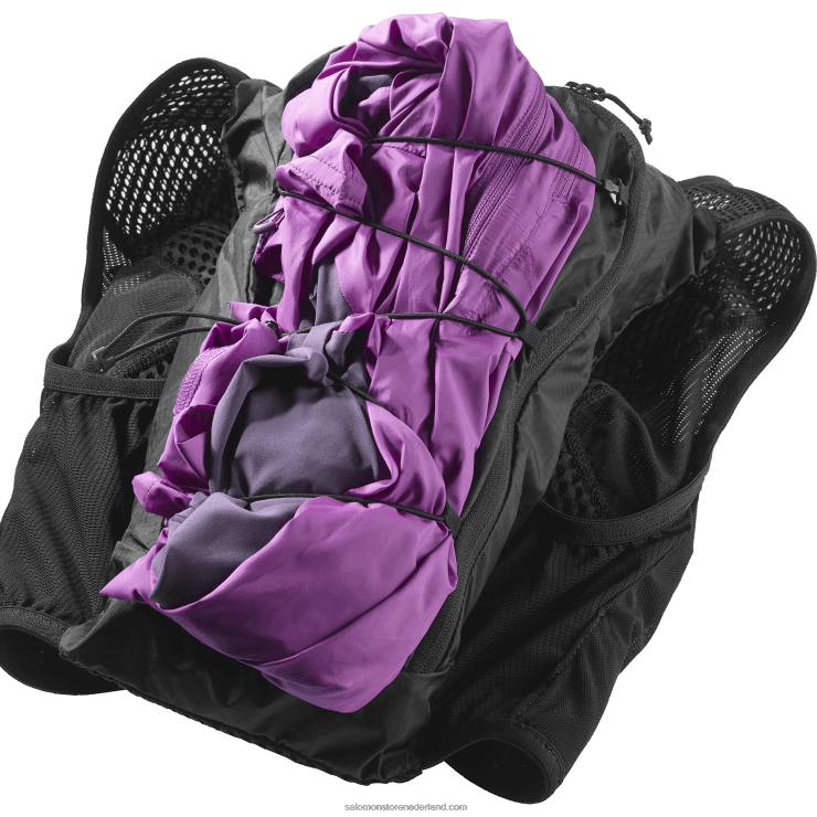 hardloopvest voor dames met kolven inbegrepen - active skin 8 Salomon 22DD8983 zwart