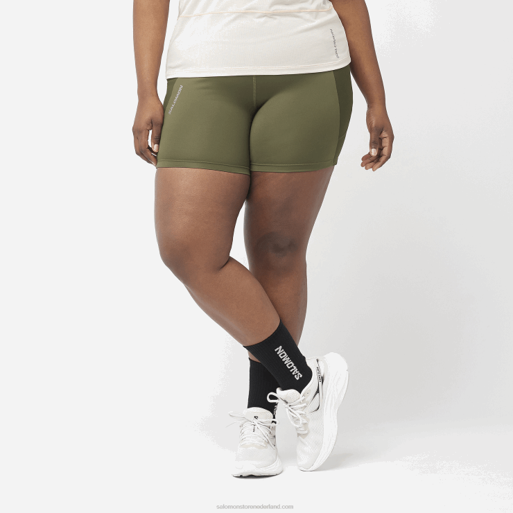 dames korte maillot - cross run 5 Salomon 22DD81153 druivenblad/bosnacht