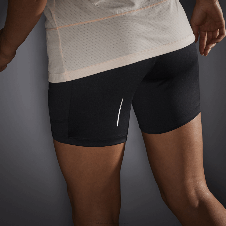 dames korte maillot - cross run 5 Salomon 22DD81154 diep zwart