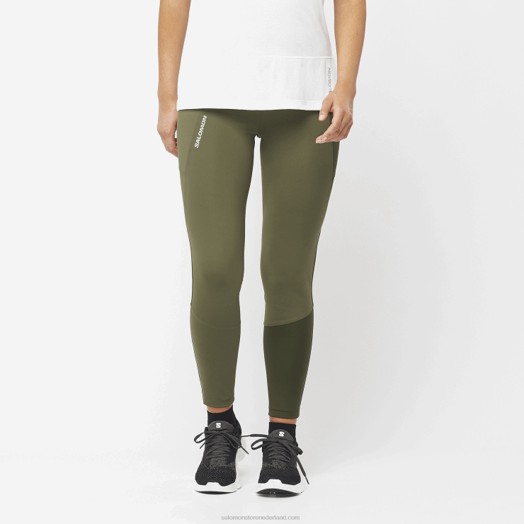 dameslegging 5/6 - cross run 25 Salomon 22DD81158 druivenblad/bosnacht