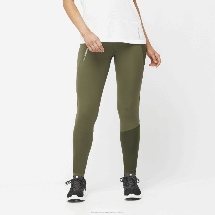 dameslegging - cross run 28 Salomon 22DD81162 druivenblad/bosnacht