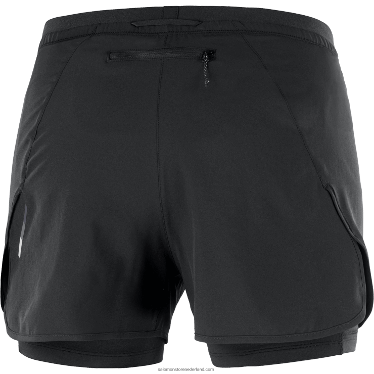 damesshort - kruis 2in1 Salomon 22DD8955 diep zwart