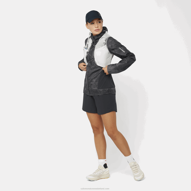 damesshort - kruis 5 Salomon 22DD81181 diep zwart