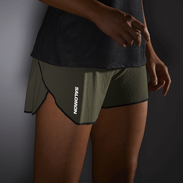 damesshort - sense aero 3 Salomon 22DD81175 druivenblad