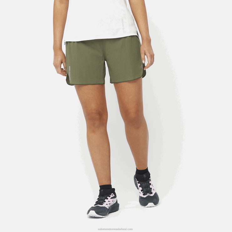 damesshort - sense aero 5 Salomon 22DD8960 druivenblad