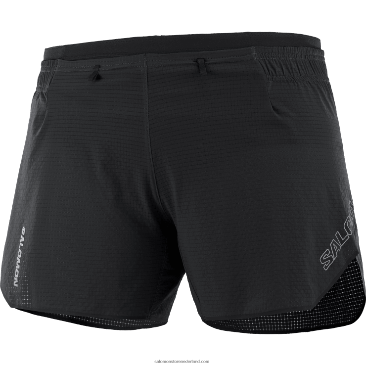 damesshort - sense aero 5 Salomon 22DD8962 diep zwart
