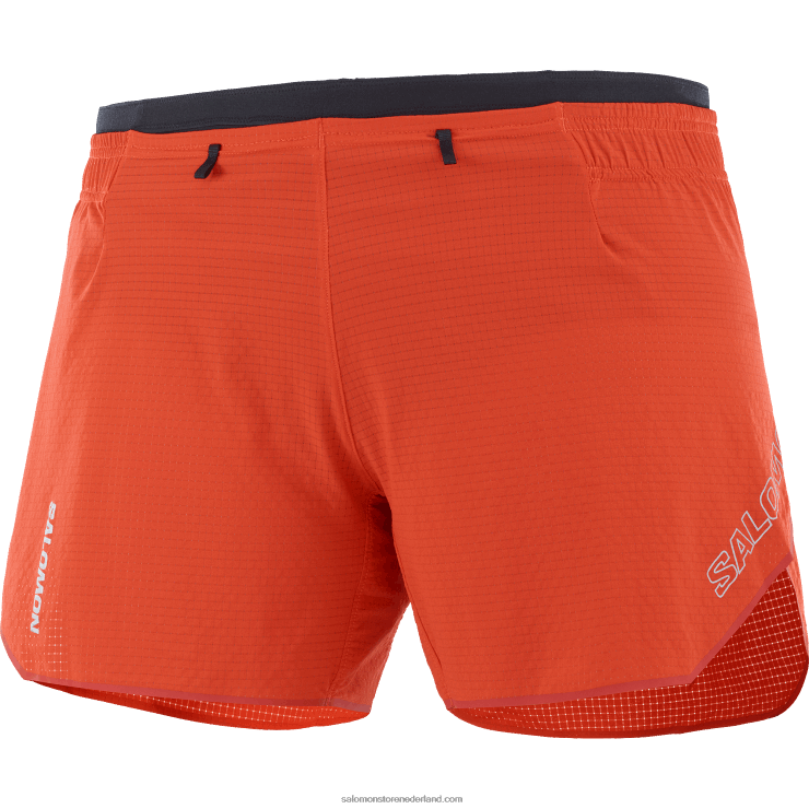 damesshort - sense aero 5 Salomon 22DD8963 vurig rood