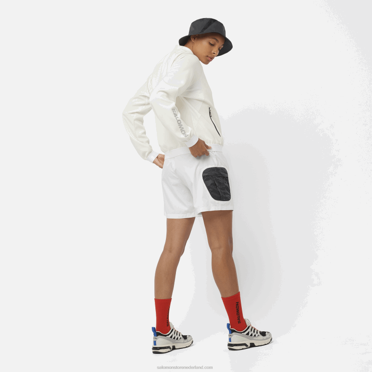 damesshorts - uitrusting Salomon 22DD81170 wit/diep zwart