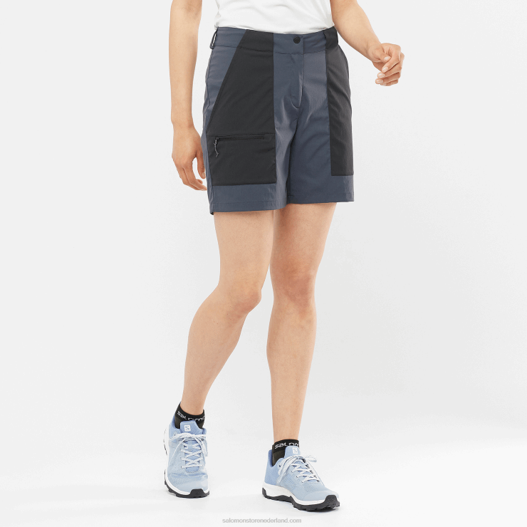 korte broek voor dames - outrack Salomon 22DD8957 ebbenhout/zwart