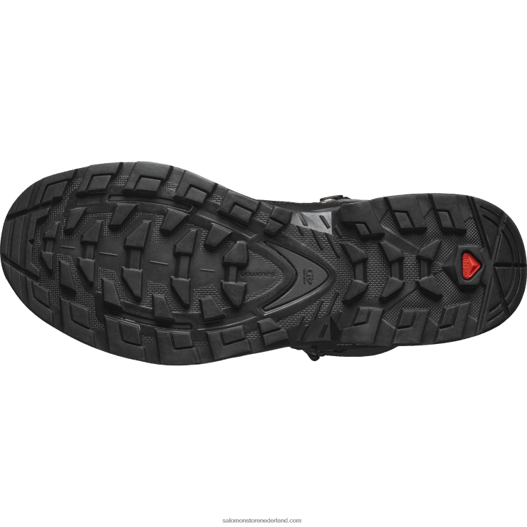 leren wandelschoenen voor dames - quest 4 gore-tex Salomon 22DD81128 magneet/zwart/zonnekus