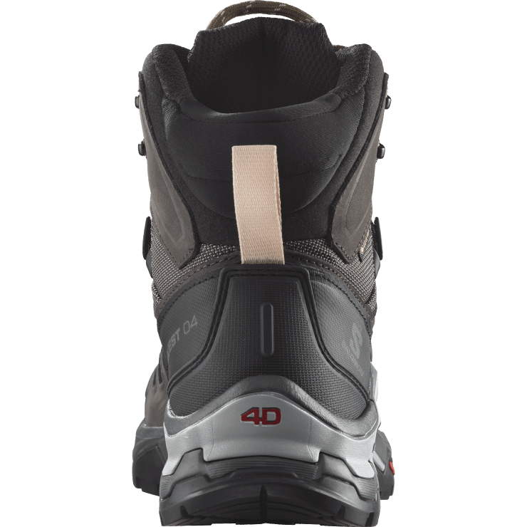 leren wandelschoenen voor dames - quest 4 gore-tex Salomon 22DD81128 magneet/zwart/zonnekus