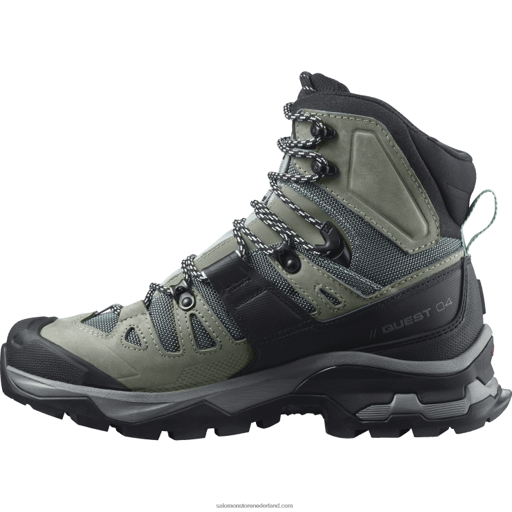 leren wandelschoenen voor dames - quest 4 gore-tex Salomon 22DD81129 leisteen/trooper/opaalblauw