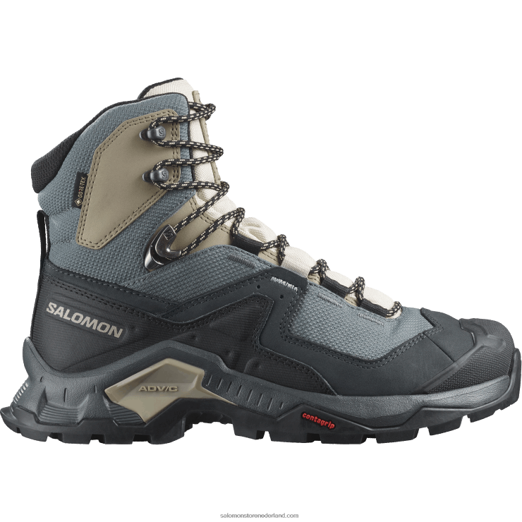 leren wandelschoenen voor dames - quest element gore-tex Salomon 22DD81136 ebbenhout/regenachtige dag/stormachtig weer