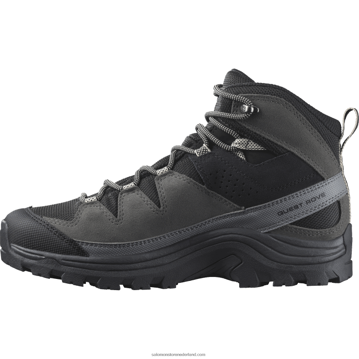 leren wandelschoenen voor dames - quest rove gore-tex Salomon 22DD81142 zwart/magneet/stille kap