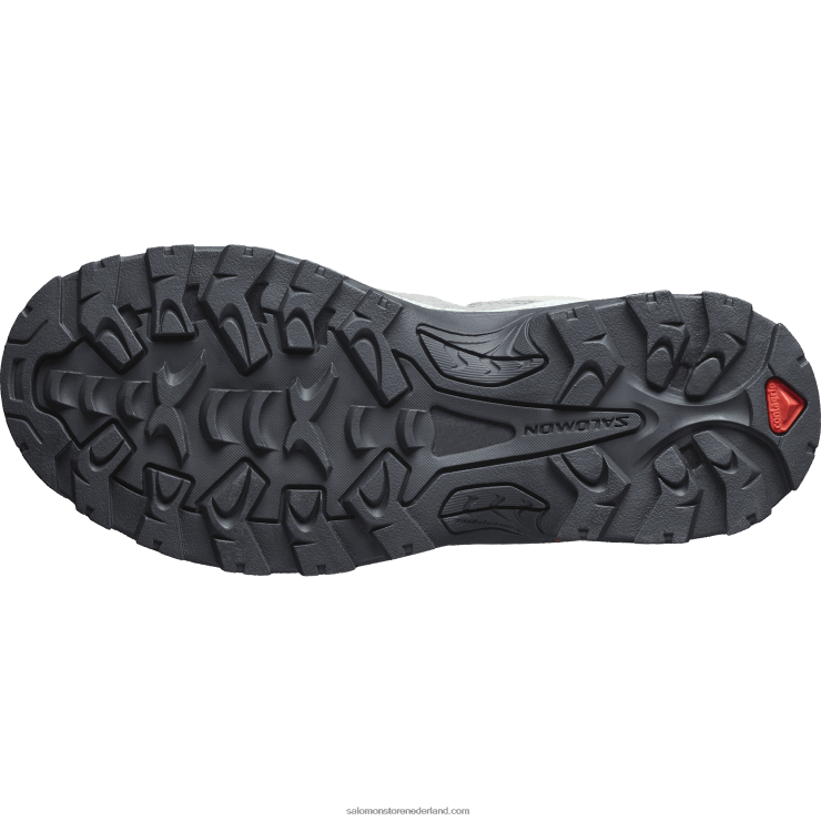 leren wandelschoenen voor dames - quest rove gore-tex Salomon 22DD81143 steengroeve/stille schaduw/zwart