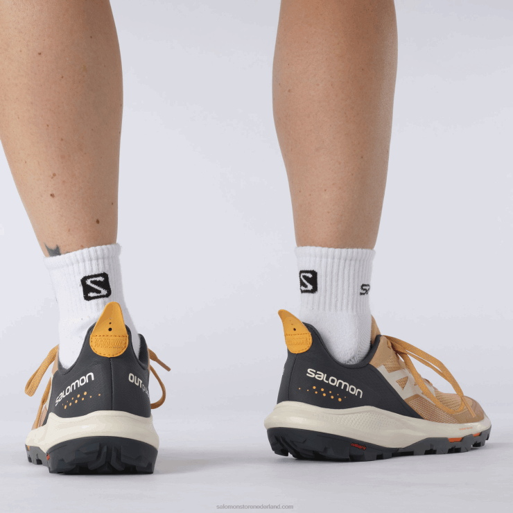 wandelschoenen voor dames - outpulse Salomon 22DD81281 fenegriek/ebbenhout/vlammend oranje