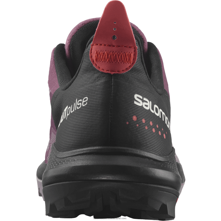 wandelschoenen voor dames - outpulse gore-tex Salomon 22DD81122 tulp/zwart/poppy rood