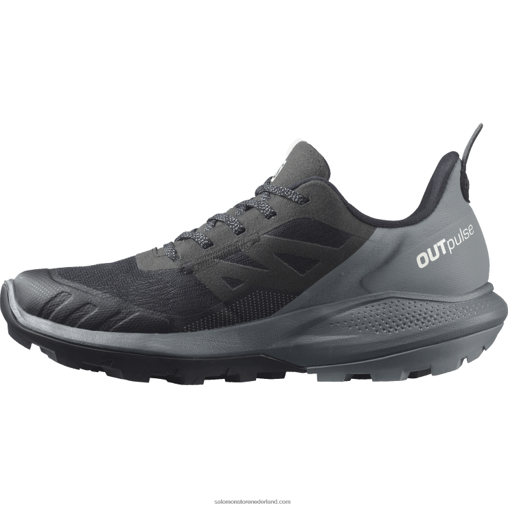 wandelschoenen voor dames - outpulse gore-tex Salomon 22DD81123 zwart/stormachtig weer/vanille-ijs