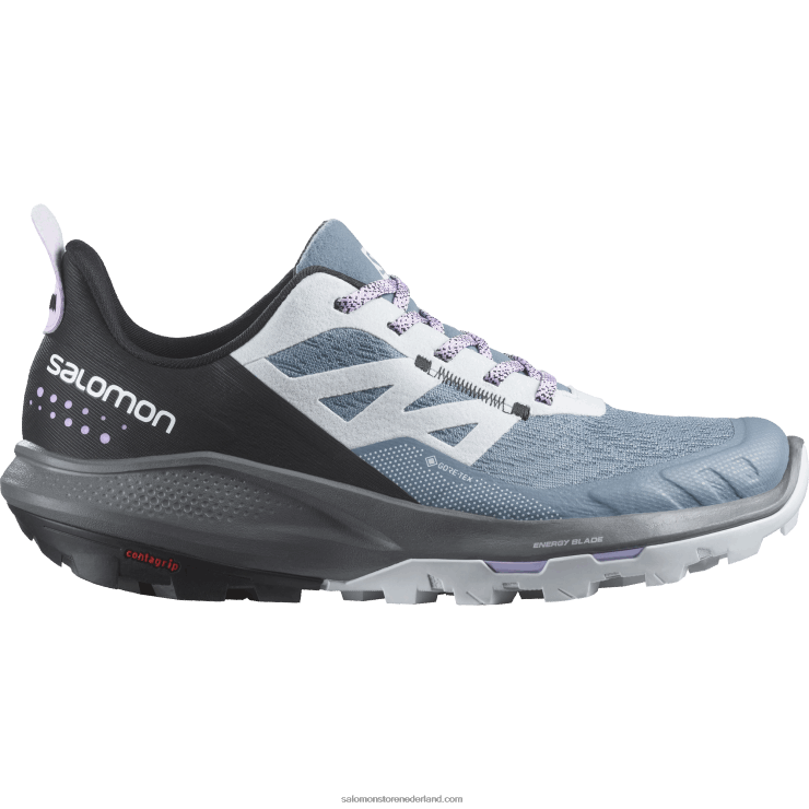 wandelschoenen voor dames - outpulse gore-tex Salomon 22DD81124 china blauw/arctisch ijs/orchidee bloei