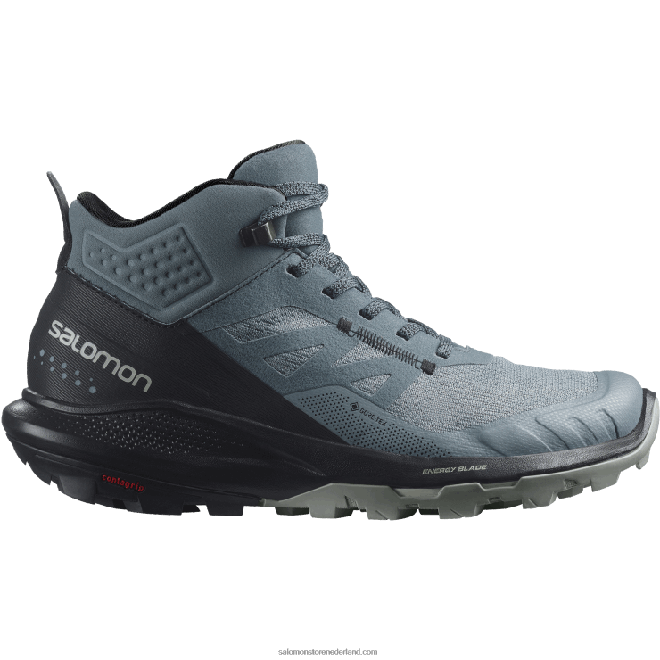 wandelschoenen voor dames - outpulse mid gore-tex Salomon 22DD81116 stormachtig weer/zwart/smeedijzer