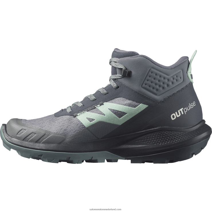 wandelschoenen voor dames - outpulse mid gore-tex Salomon 22DD81117 ebbenhout/stille schaduw