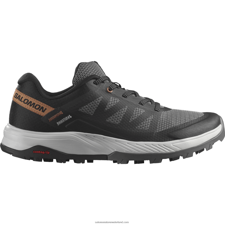 wandelschoenen voor dames - outrise Salomon 22DD81280 pruim kitten/zwart/koraal goud