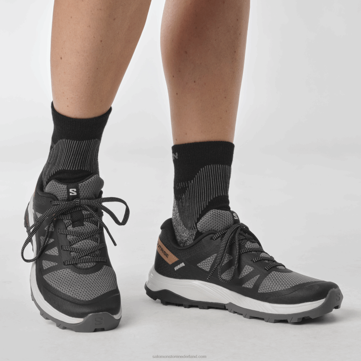 wandelschoenen voor dames - outrise Salomon 22DD81280 pruim kitten/zwart/koraal goud