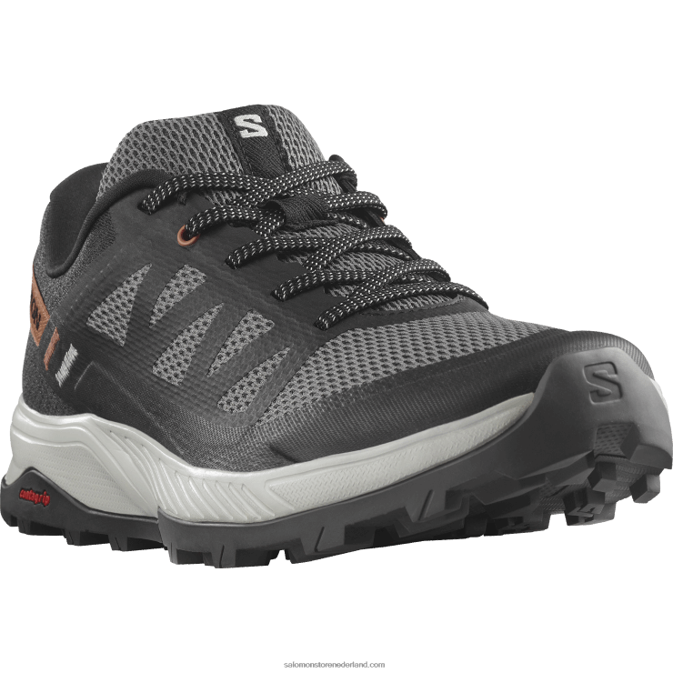 wandelschoenen voor dames - outrise Salomon 22DD81280 pruim kitten/zwart/koraal goud