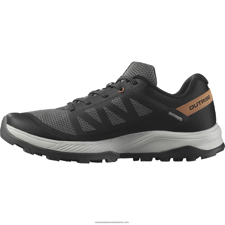 wandelschoenen voor dames - outrise Salomon 22DD81280 pruim kitten/zwart/koraal goud