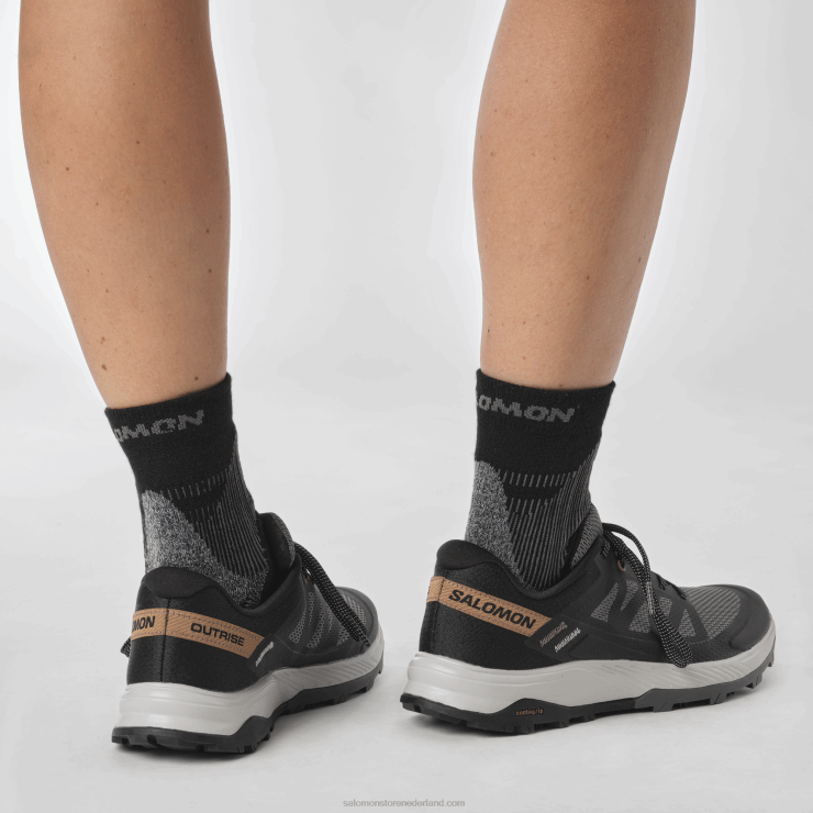 wandelschoenen voor dames - outrise Salomon 22DD81280 pruim kitten/zwart/koraal goud