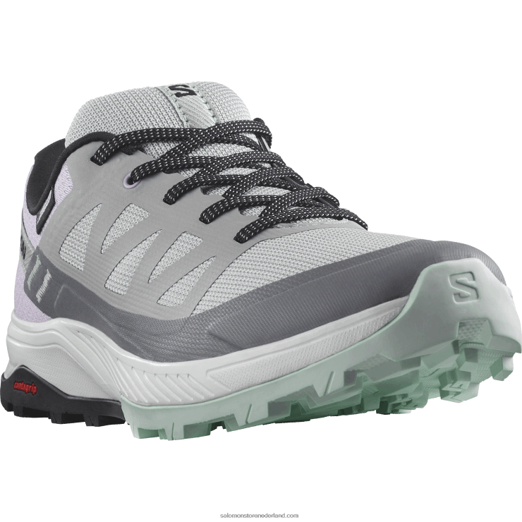 wandelschoenen voor dames - outrise clima waterdicht Salomon 22DD81145 steengroeve/orchideeënbloei/yucca