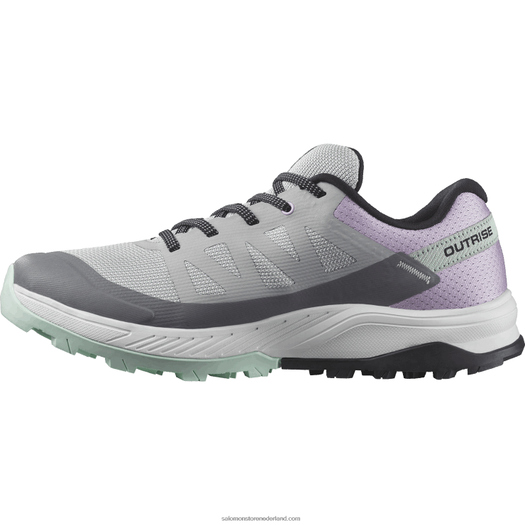wandelschoenen voor dames - outrise clima waterdicht Salomon 22DD81145 steengroeve/orchideeënbloei/yucca