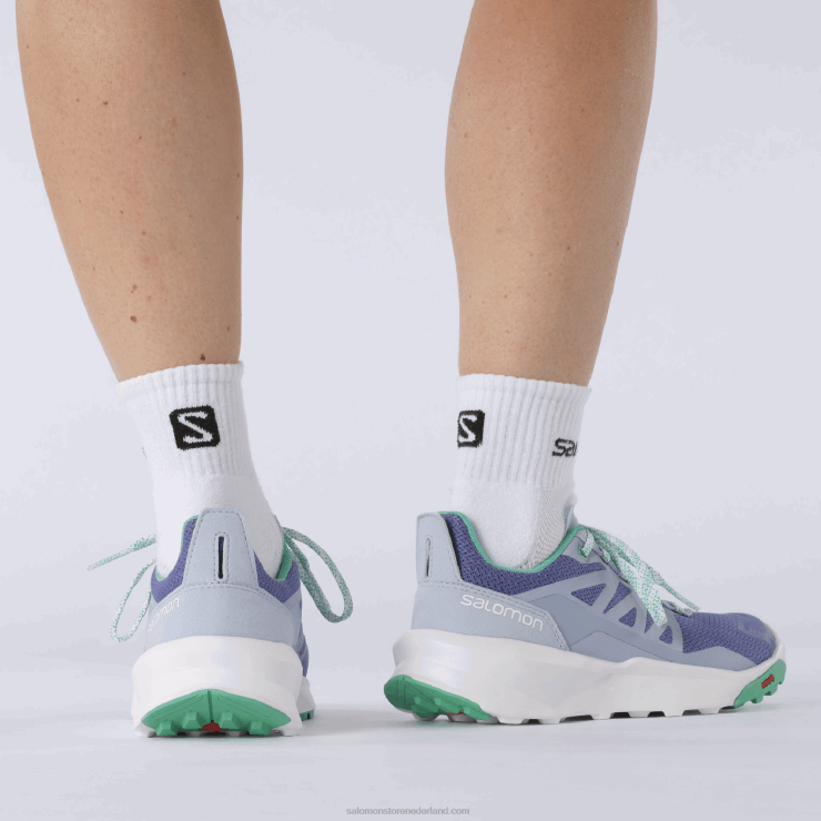 wandelschoenen voor dames - patrouille Salomon 22DD81127 fluwelen ochtend/zen blauw/mintblad