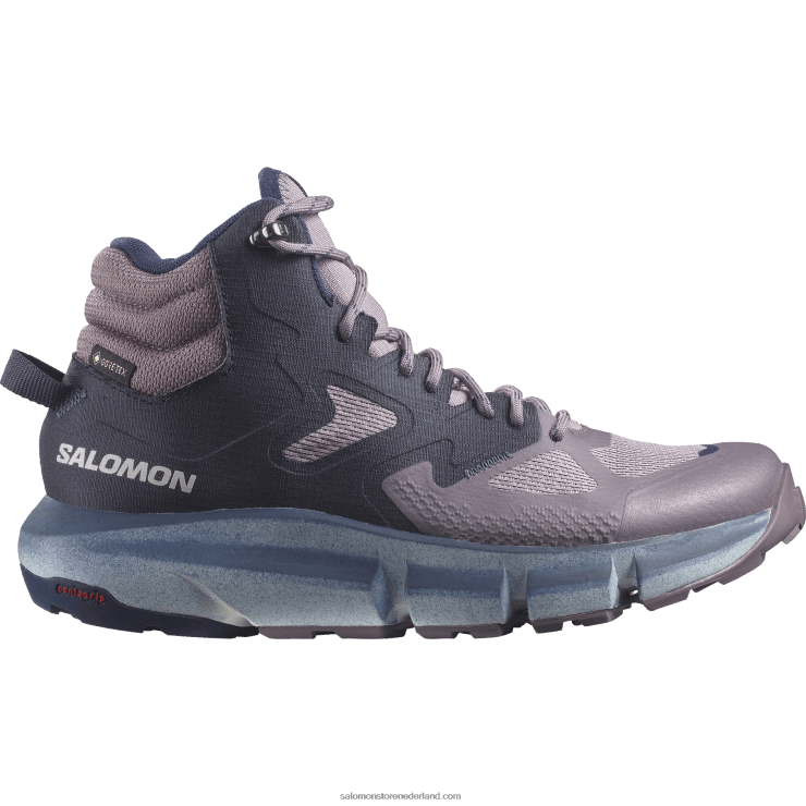 wandelschoenen voor dames - predict hike mid gore-tex Salomon 22DD81131 kwartel/nachtelijke hemel/astrale aura