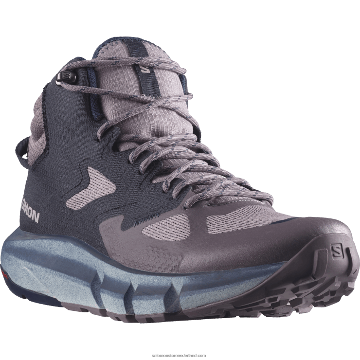 wandelschoenen voor dames - predict hike mid gore-tex Salomon 22DD81131 kwartel/nachtelijke hemel/astrale aura