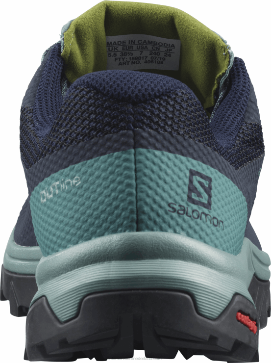 wandelschoenen voor dames - schets gore-tex Salomon 22DD81147 trellis/marineblazer/guacamole