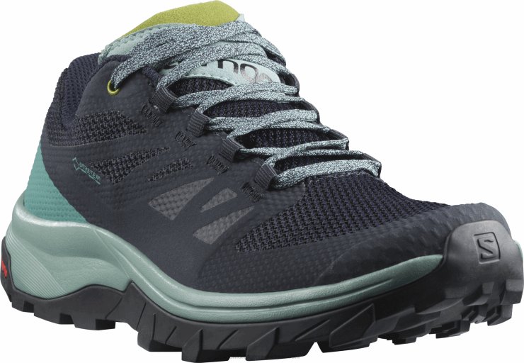 wandelschoenen voor dames - schets gore-tex Salomon 22DD81147 trellis/marineblazer/guacamole