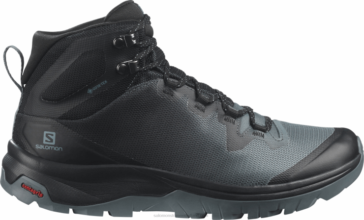 wandelschoenen voor dames - vaya mid gore-tex Salomon 22DD81283 stormachtig weer/zwart/trooper