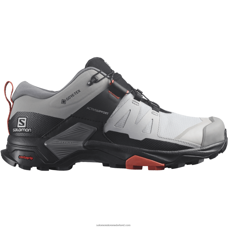 wandelschoenen voor dames - x ultra 4 brede gore-tex Salomon 22DD8739 legering/stille schaduw/gebrande sienna