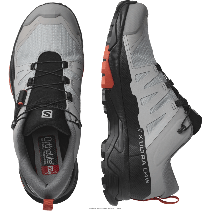 wandelschoenen voor dames - x ultra 4 brede gore-tex Salomon 22DD8739 legering/stille schaduw/gebrande sienna