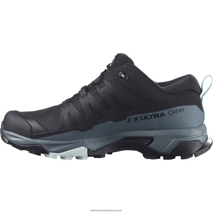 wandelschoenen voor dames - x ultra 4 gore-tex Salomon 22DD81137 zwart/stormweer/opaalblauw