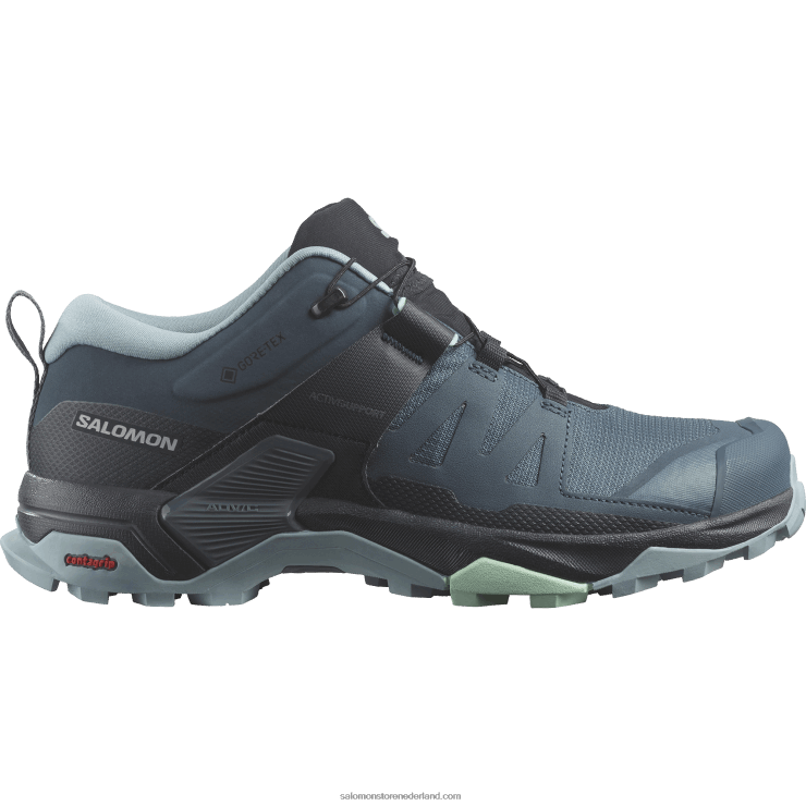 wandelschoenen voor dames - x ultra 4 gore-tex Salomon 22DD81138 sterrenkijker/koolstof/steenblauw