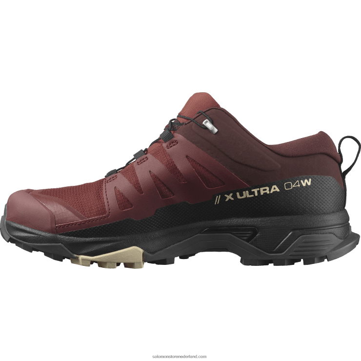 wandelschoenen voor dames - x ultra 4 gore-tex Salomon 22DD81140 meekrap bruin/zwart/gebleekt zand