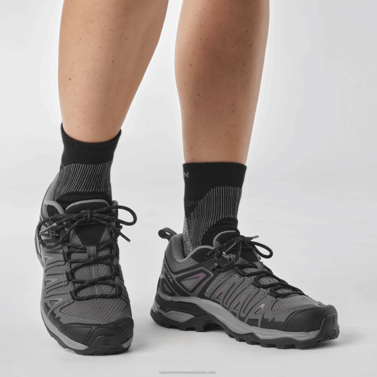 wandelschoenen voor dames - x ultra pioneer aero Salomon 22DD81120 magneet/zwart/maanlandschap