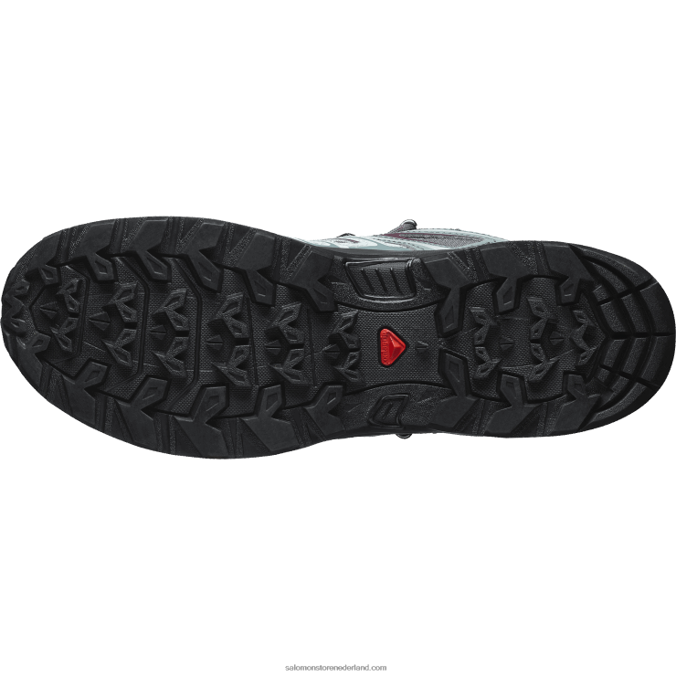 wandelschoenen voor dames - x ultra pioneer mid clima waterdicht Salomon 22DD81277 ebbenhout/stormachtig weer/wijnproeverij