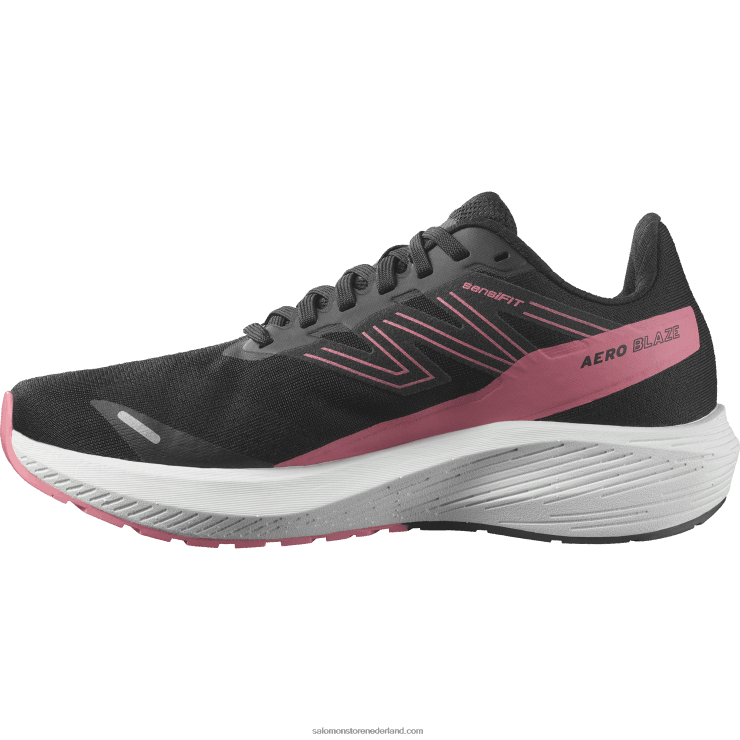 hardloopschoenen voor dames - aero blaze Salomon 22DD8741 zwart/wit/theeroos