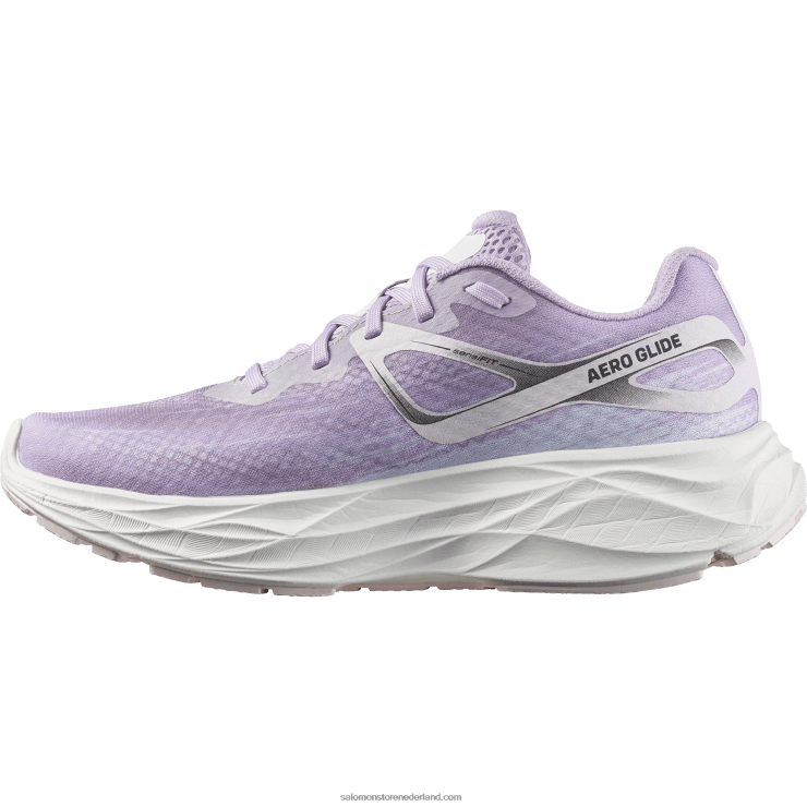 hardloopschoenen voor dames - aero glide Salomon 22DD81152 orchidee bloei/wieg roze/wit