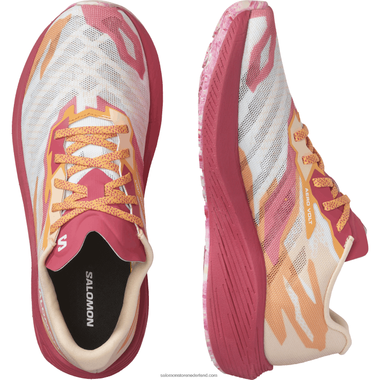 hardloopschoenen voor dames - aero volt Salomon 22DD8753 tedere perzik/virtueel roze/wit