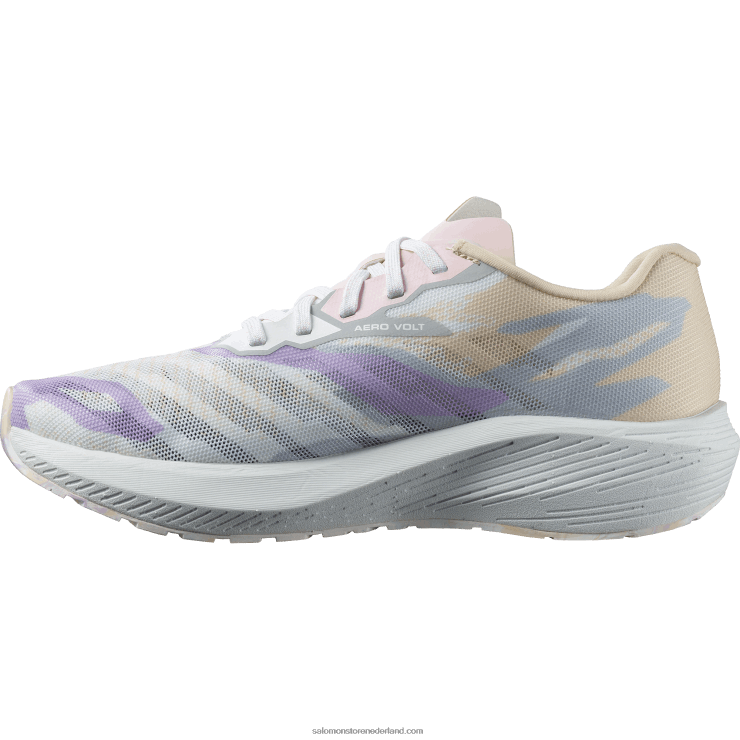 hardloopschoenen voor dames - aero volt Salomon 22DD8754 zacht perzik/parelblauw/wit