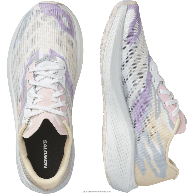 hardloopschoenen voor dames - aero volt Salomon 22DD8754 zacht perzik/parelblauw/wit